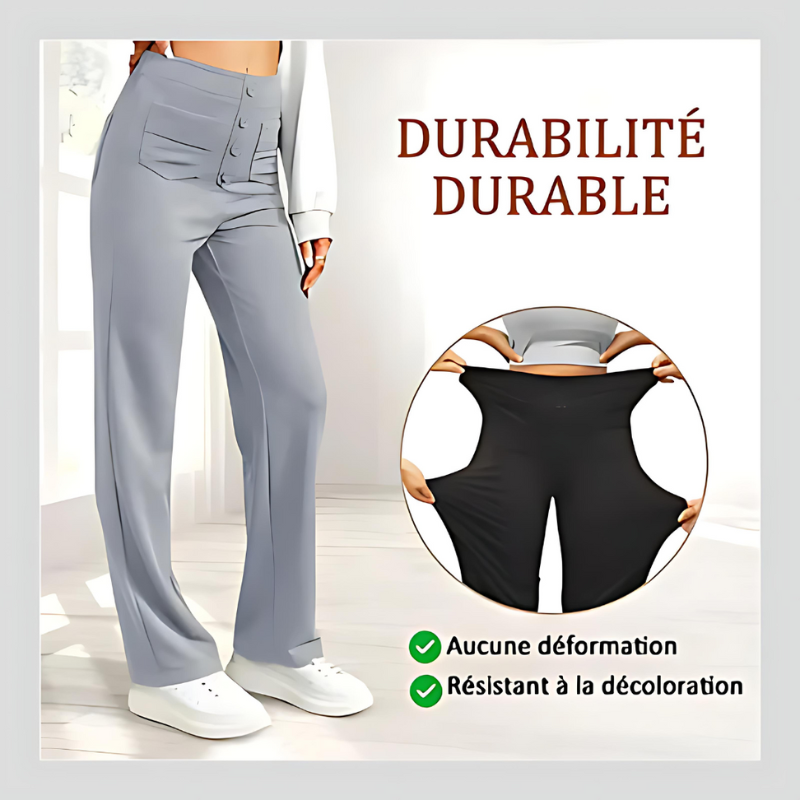 Pantalon Décontracté Taille Haute