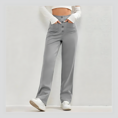Pantalon Décontracté Taille Haute