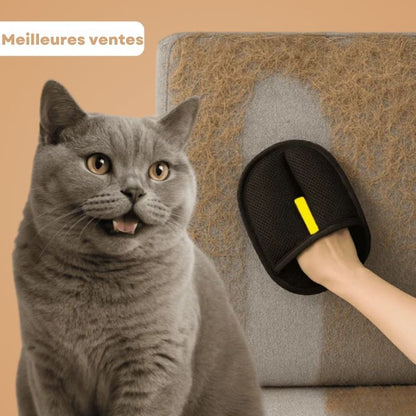 Gant statique attrape-poils : attire les poils comme un aimant